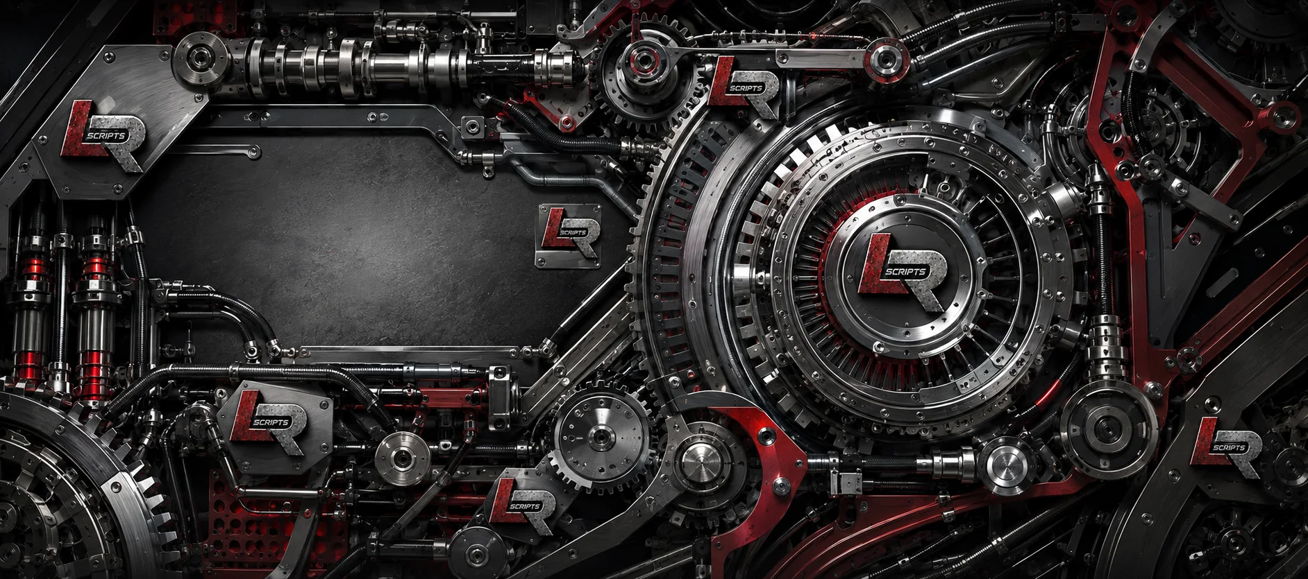 Industrial mechanical LRSCRIPTS artwork