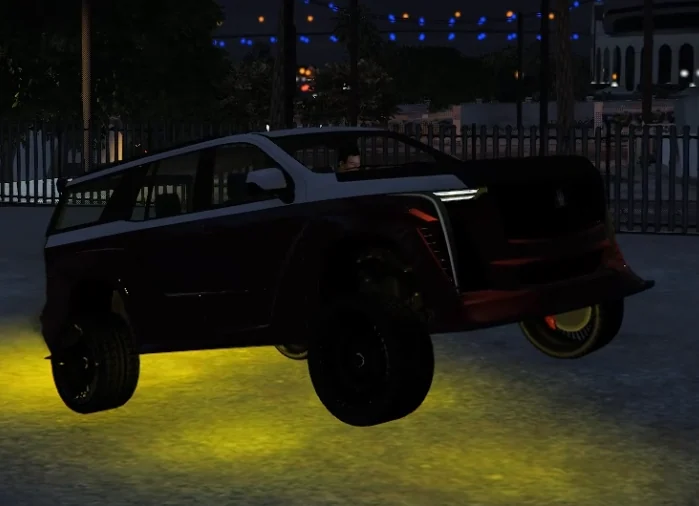 LRS Bounce vehicle display with yellow True RGB underglow