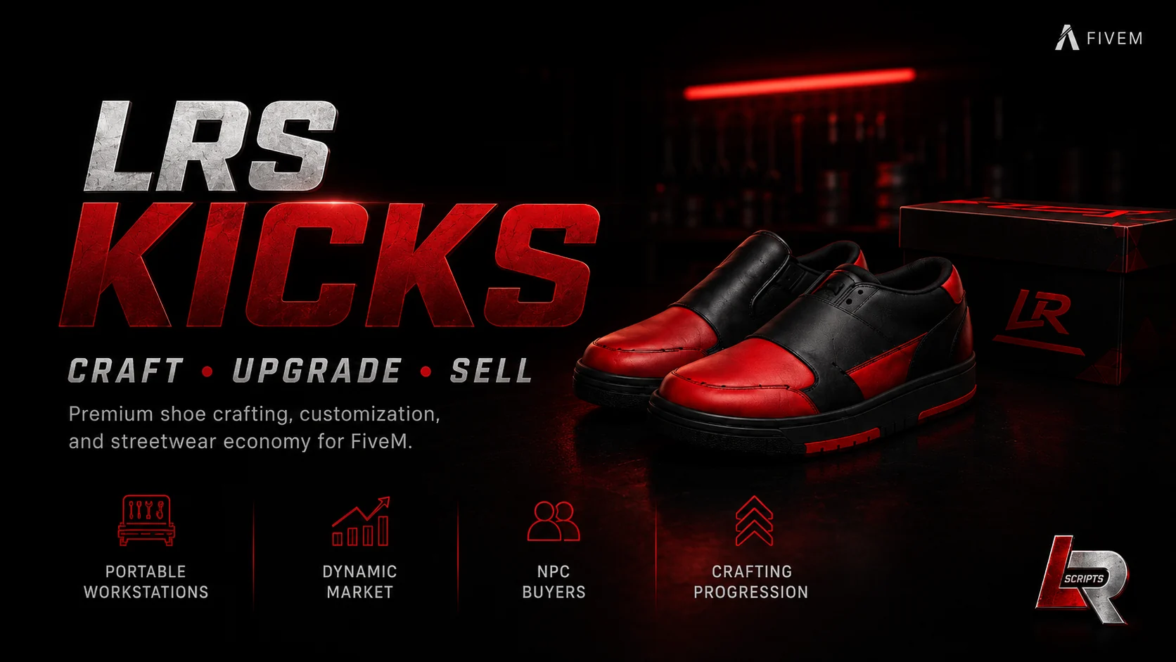 LRS KICKS FiveM shoe crafting and streetwear economy