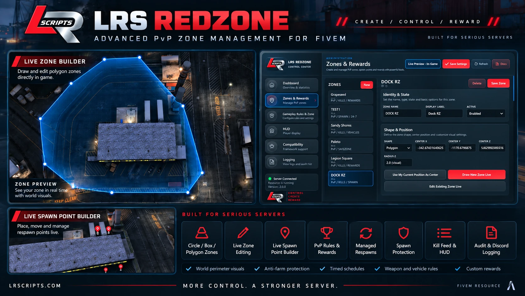 LRS Redzone advanced PvP zone management for FiveM